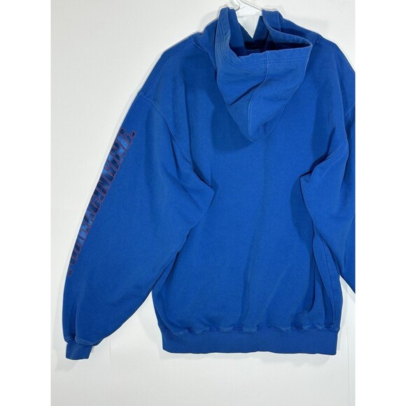 VTG Fox Racing Hoodie Men Large Blue Pullover Motocross Camo Logo Promo 90s Y2K - Picture 13 of 14